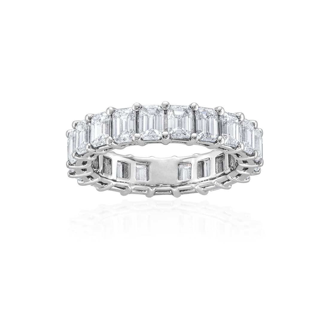 Emerald Cut 6.66 CTW Eternity Band