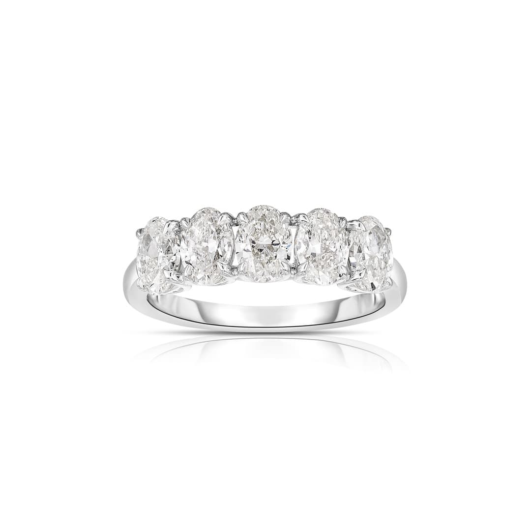 Five Stone Oval Diamond Ring 0