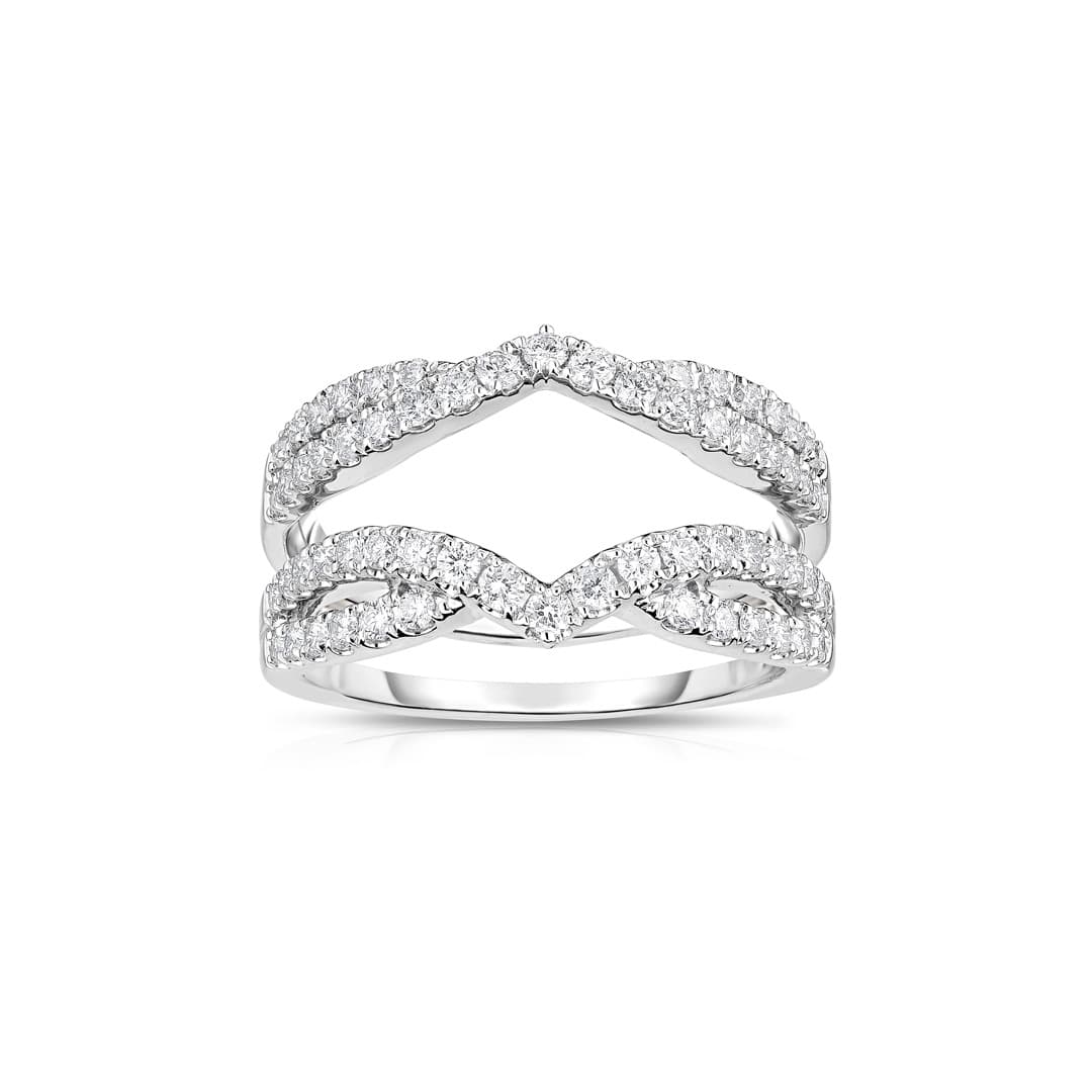 0.74 CTW Diamond Ring Guard Enhancer in White Gold