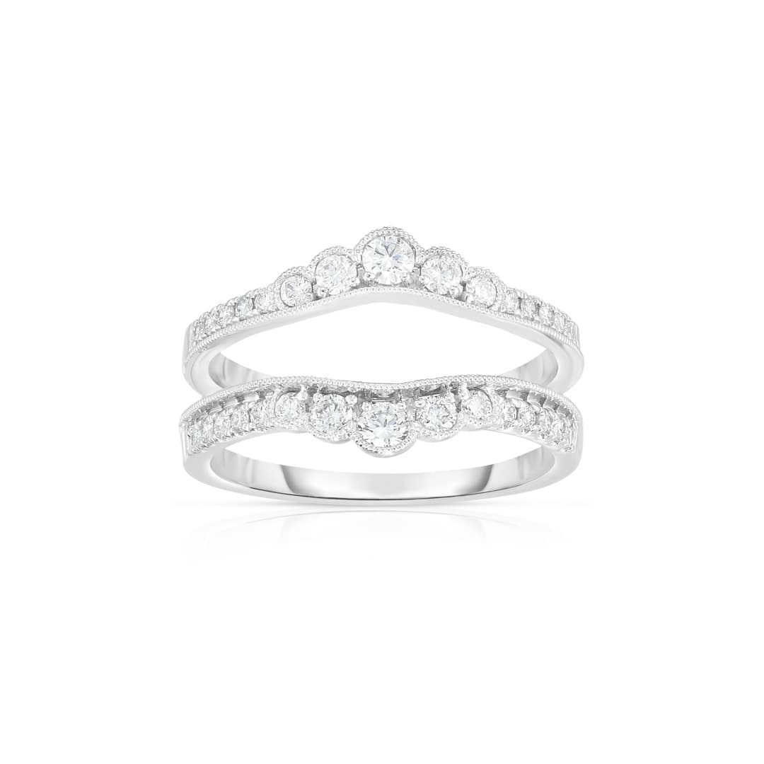 0.50 CTW Diamond Ring Guard Enhancer in White Gold 0