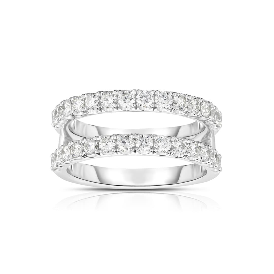 0.81 CTW Diamond Ring Guard Enhancer in White Gold