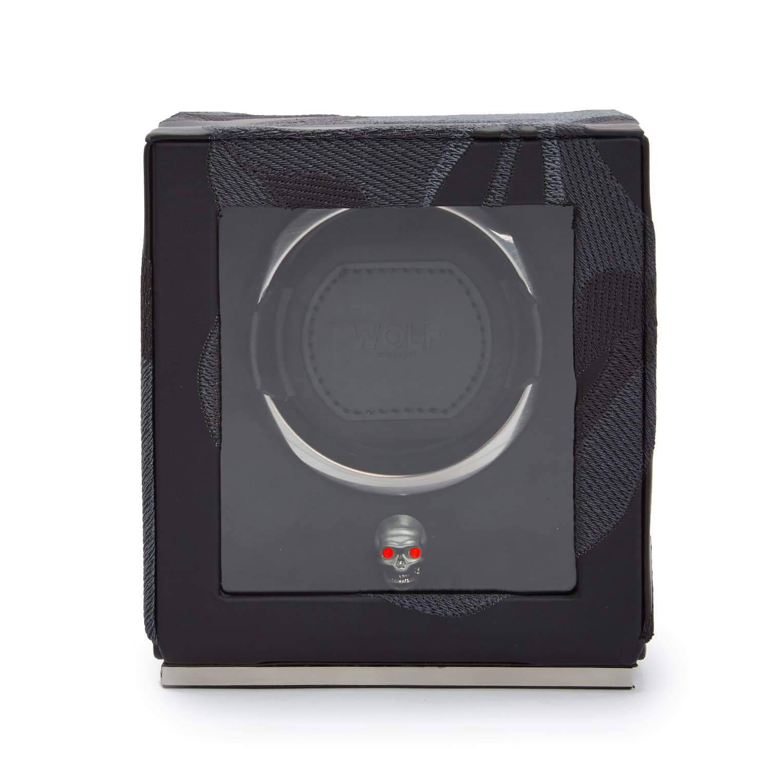 Black Memento Mori Cub Watch Winder | Front View