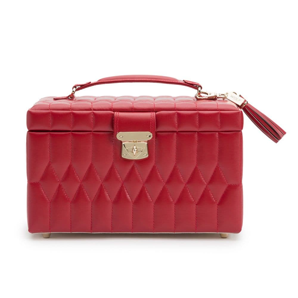 WOLF Caroline Medium Jewelry Case in Red