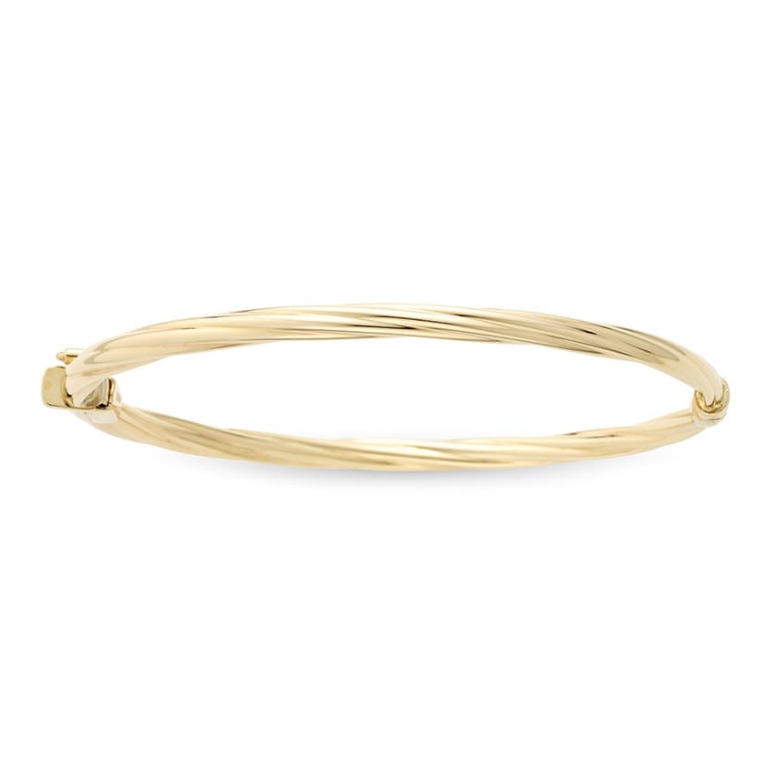 Twisted Gold Bangle 0