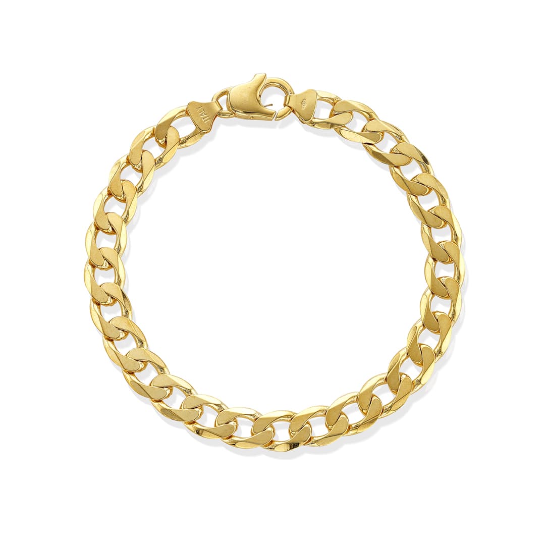 14k Yellow Gold Curb Link Bracelet
