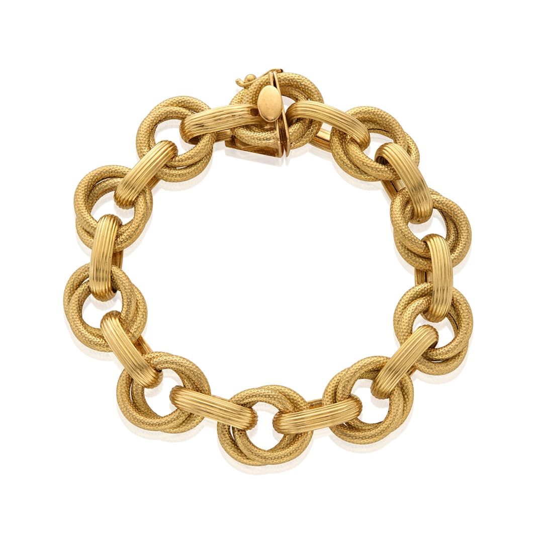 Estate Collection 1930s Textured Link Bracelet 0