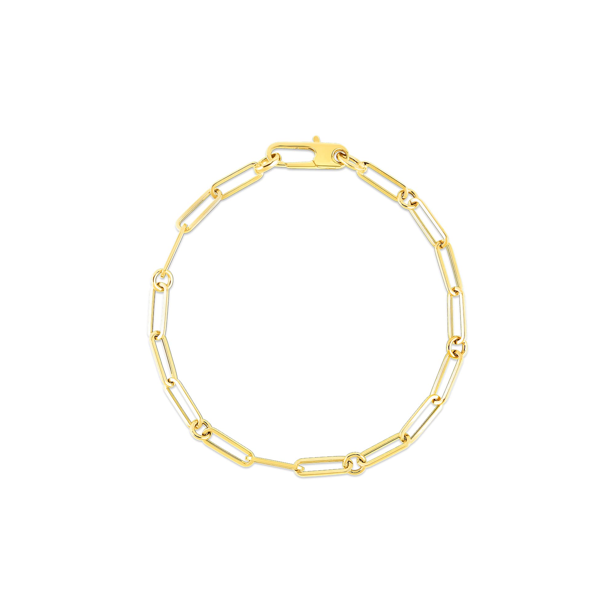 Roberto Coin Designer Gold Paperclip Link Chain Bracelet 0