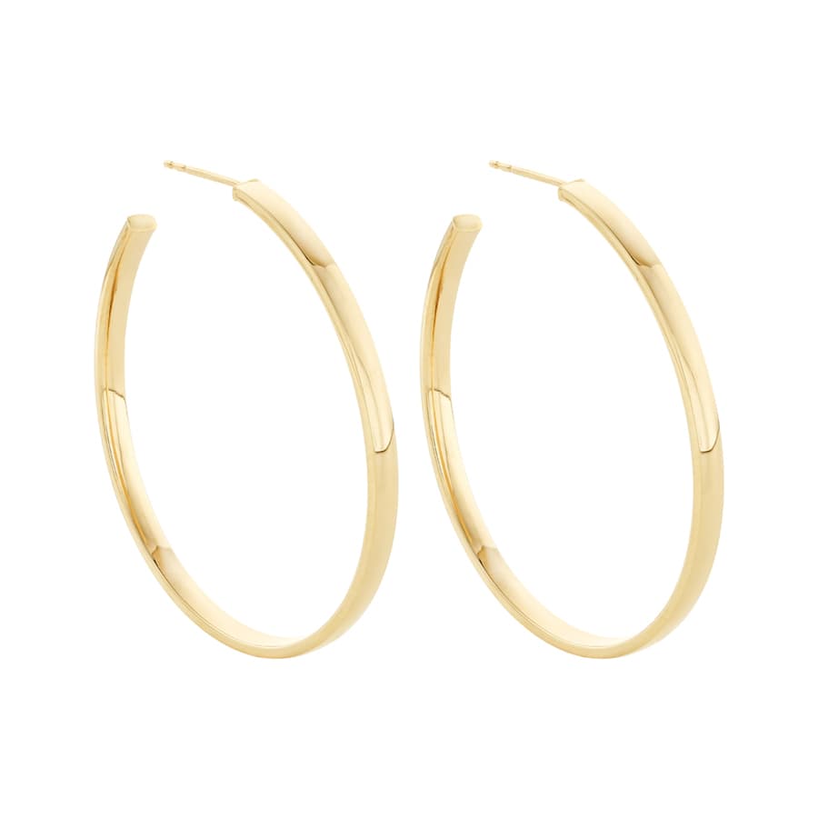 43mm Polished Yellow Gold Hoop Earrings
