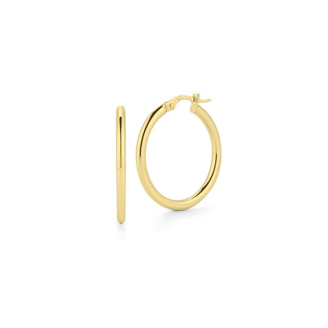 Roberto Coin Perfect Gold Hoops 25mm White Yellow Hoop Earrings