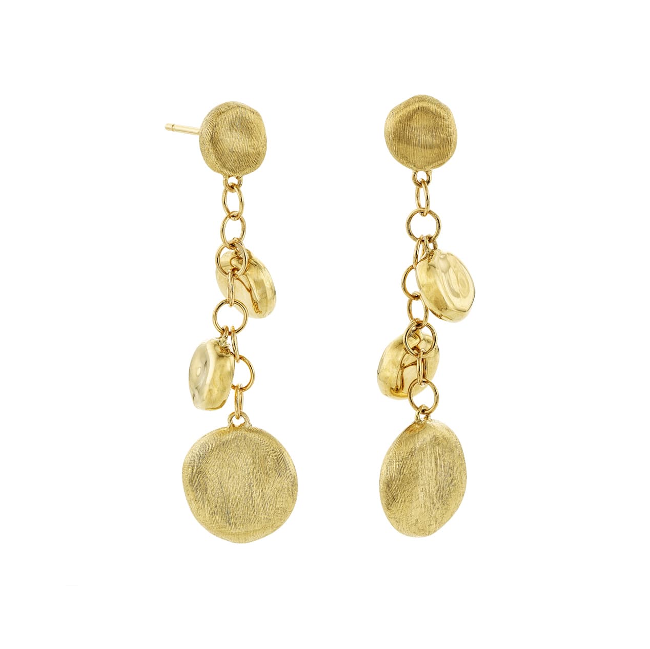 Marco Bicego Jaipur Gold Disc Charm Dangle Earrings 0