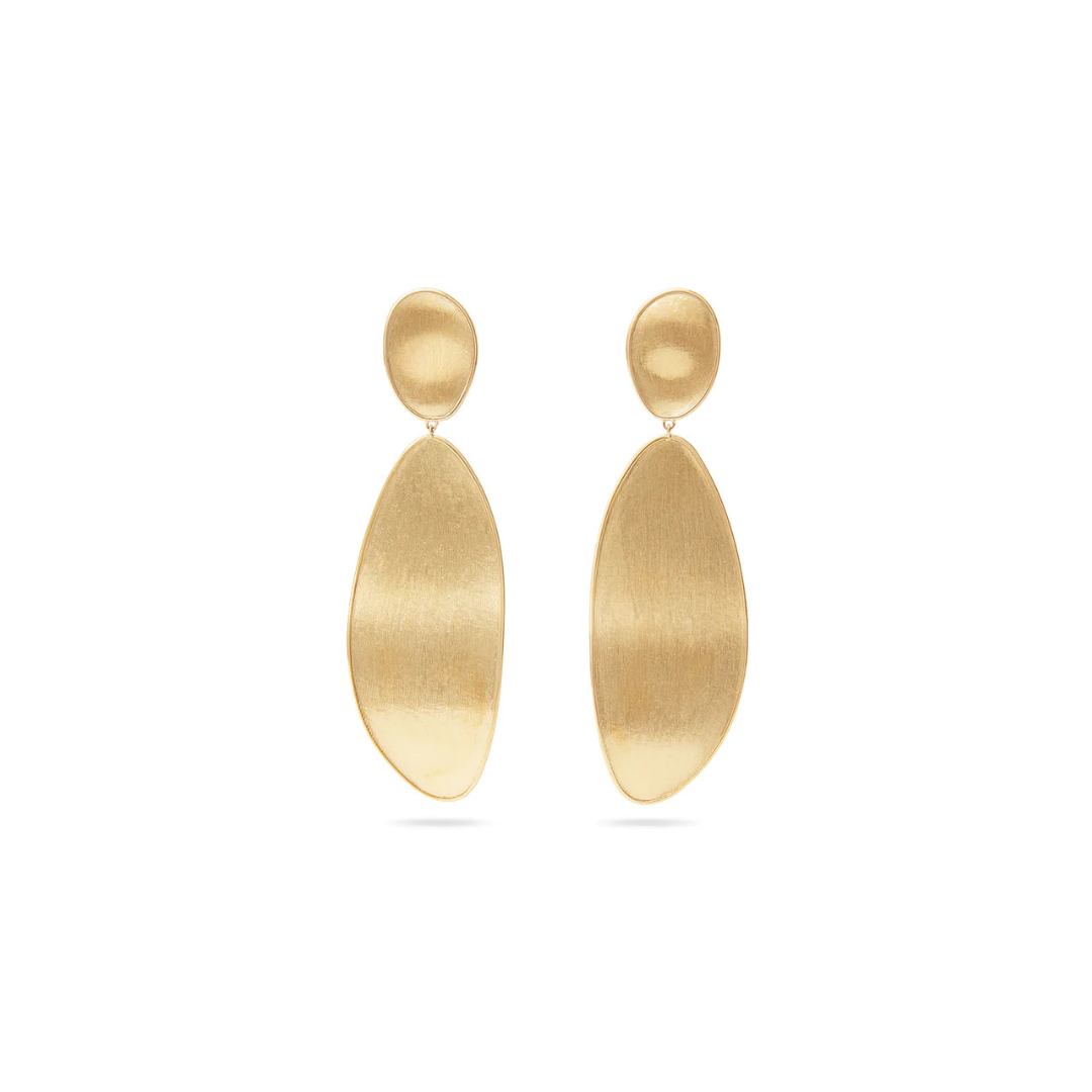 Marco Bicego Lunaria Collection 18K Yellow Gold Elongated Double Drop Earrings