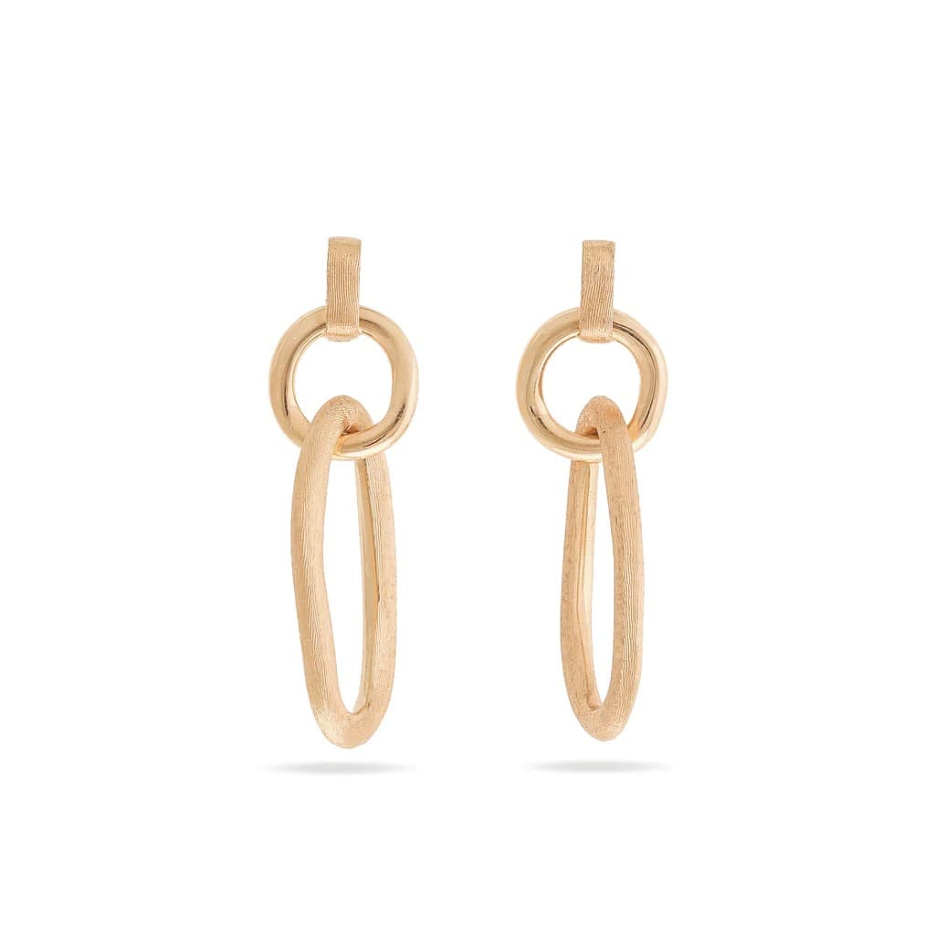 Marco Bicego Jaipur Gold Double Drop Mixed Link Earrings 0