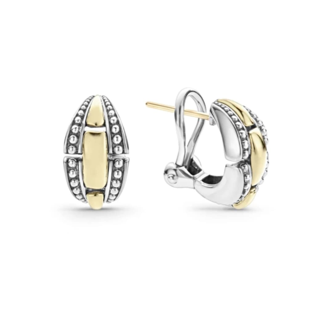 Lagos High Bar Caviar Link Earrings