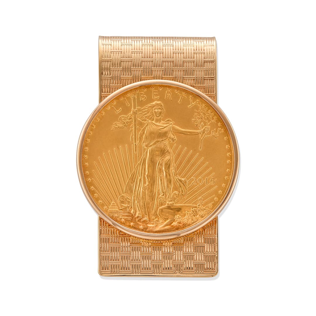 Yellow Gold 2016 Fifty-Dollar Coin Money Clip 0