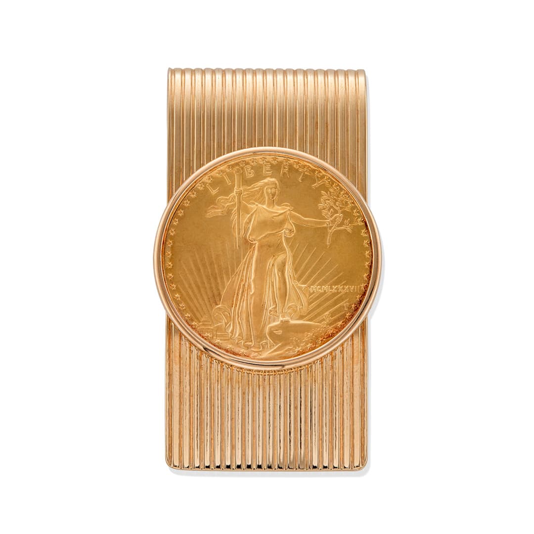 Yellow Gold 1987 Fifty-Dollar Coin Money Clip