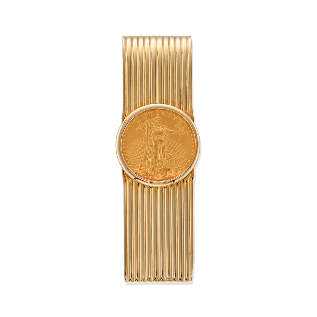 Yellow Gold 2005 Fifty-Dollar Coin Money Clip 0