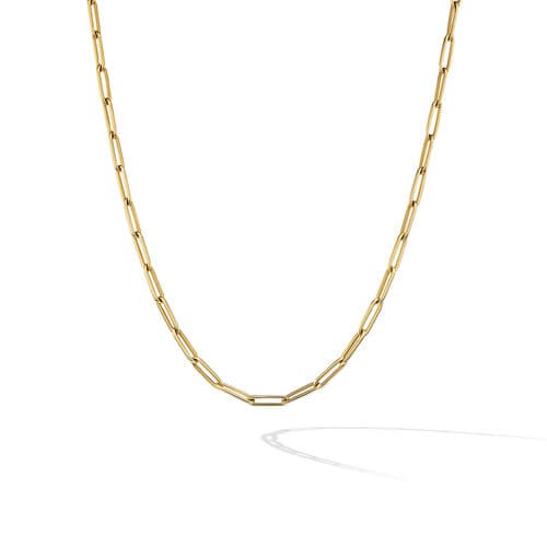 David Yurman Men's Chain Link Necklace in 18k Yellow Gold, 3.5mm