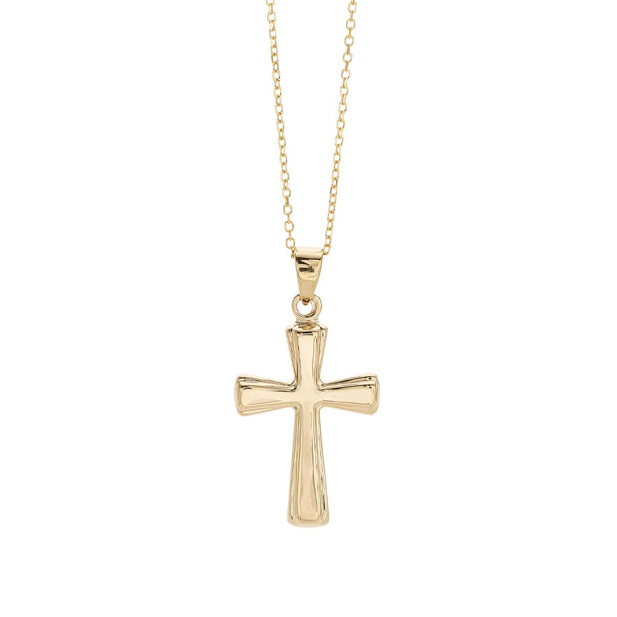 14k Polished Cross Necklace 0