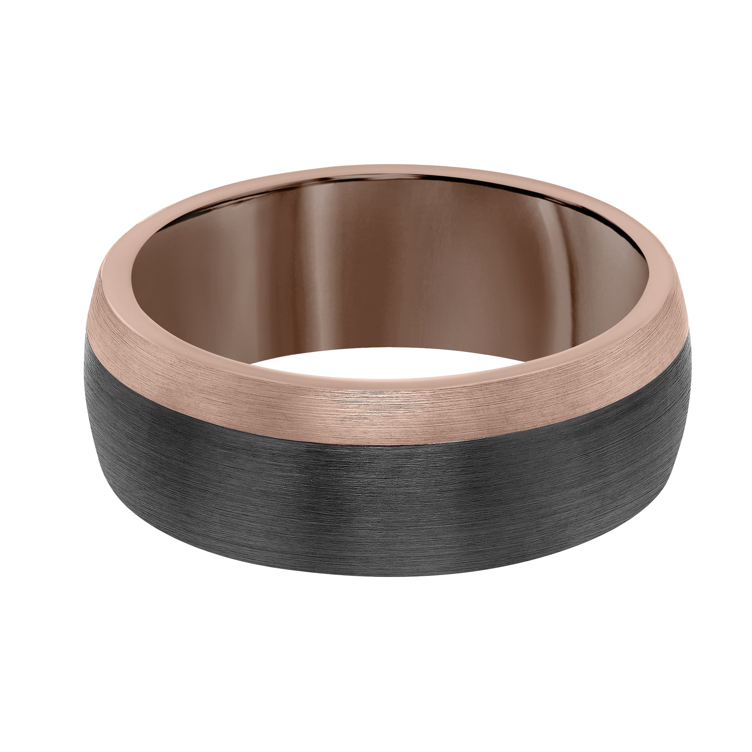 Mens 8mm Espresso Tungsten Carbide Ring