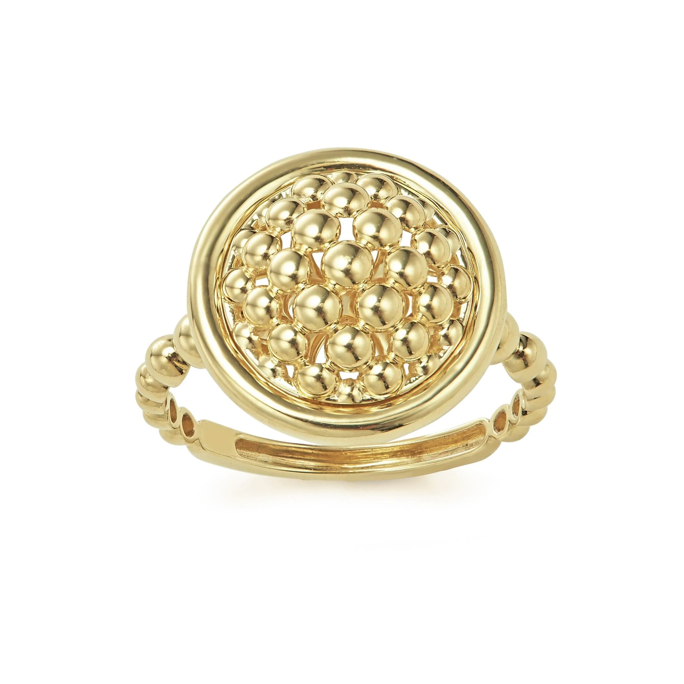 Lagos Meridian 18K Gold Caviar Ring 0