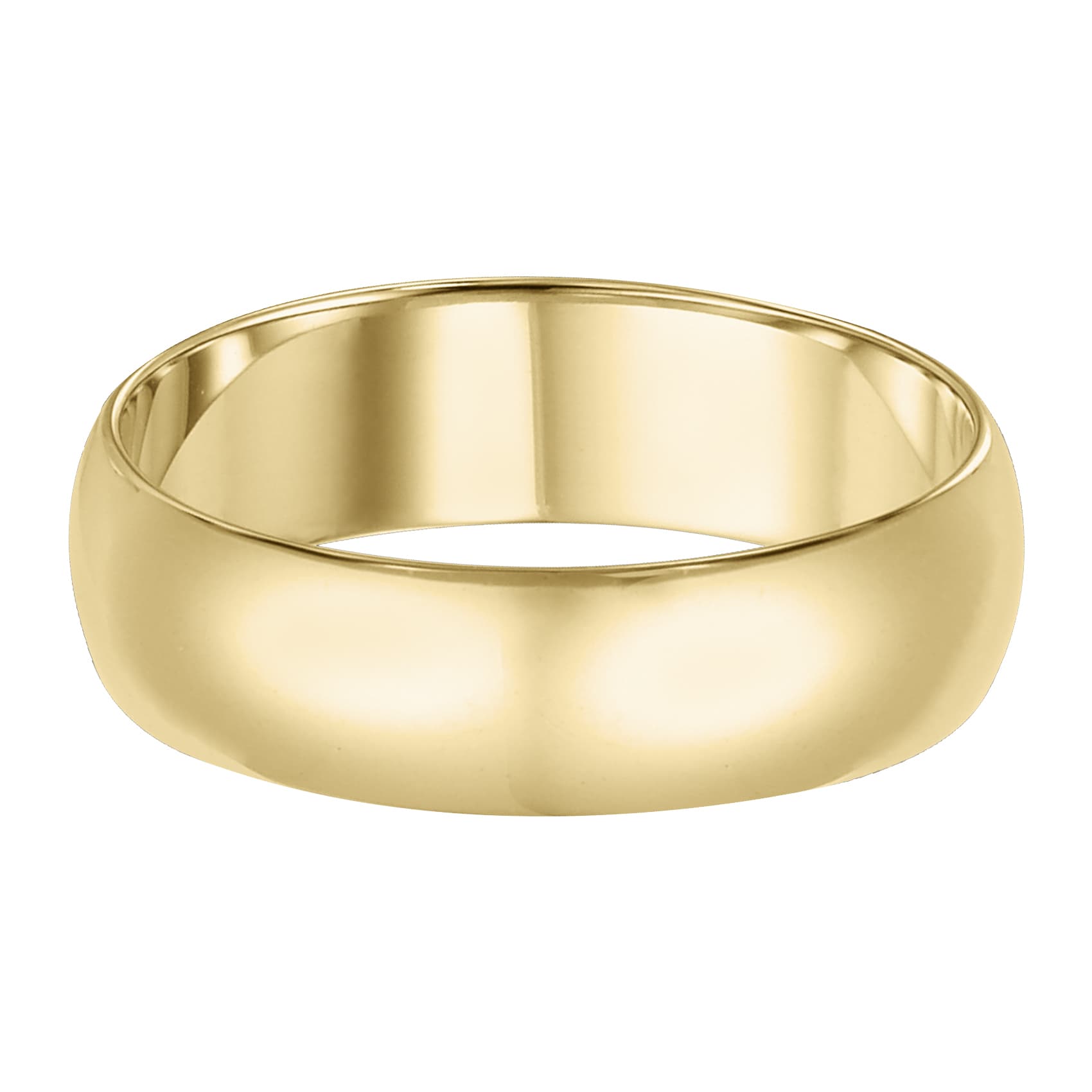 14k Yellow Gold 6mm Wedding Band 0