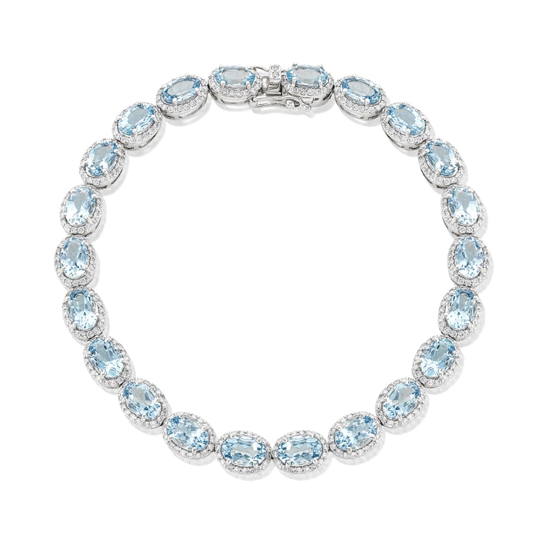 Aquamarine and Diamond Bracelet
