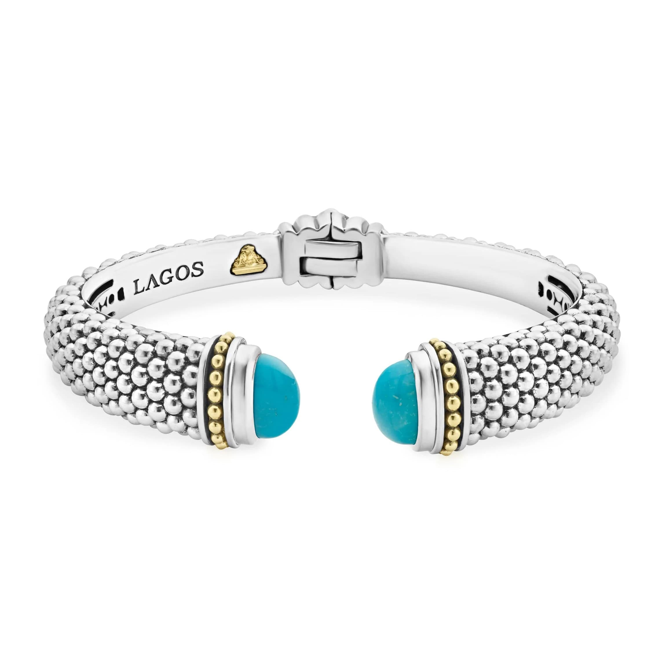 Lagos Caviar Color 12mm Turquoise Cuff Bracelet 0