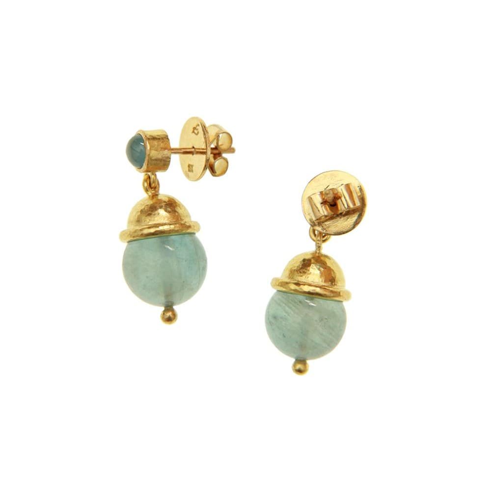 Elizabeth Locke Aquamarine Drop Earrings 0