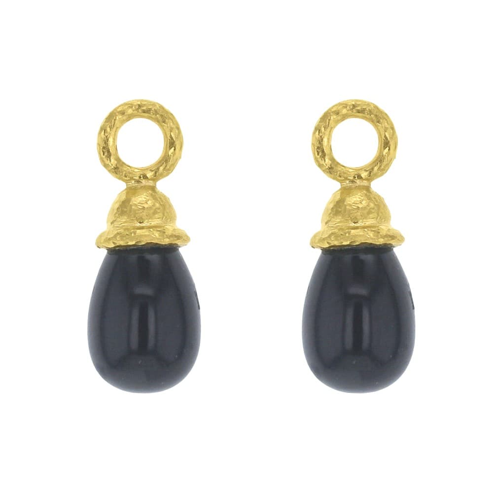 Elizabeth Locke Black Onyx Earring Charms 0