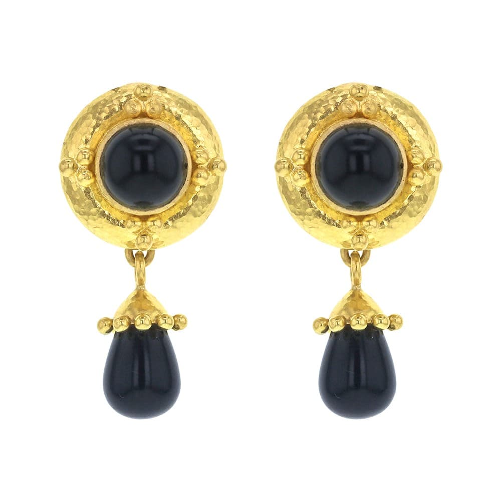 Elizabeth Locke Black Onyx Detachable Drop Earrings