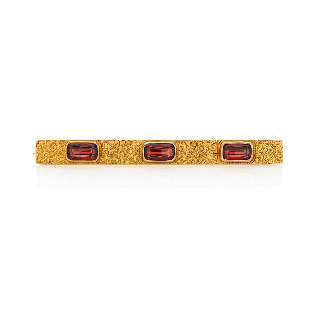 Estate Collection Garnet Bar Pin