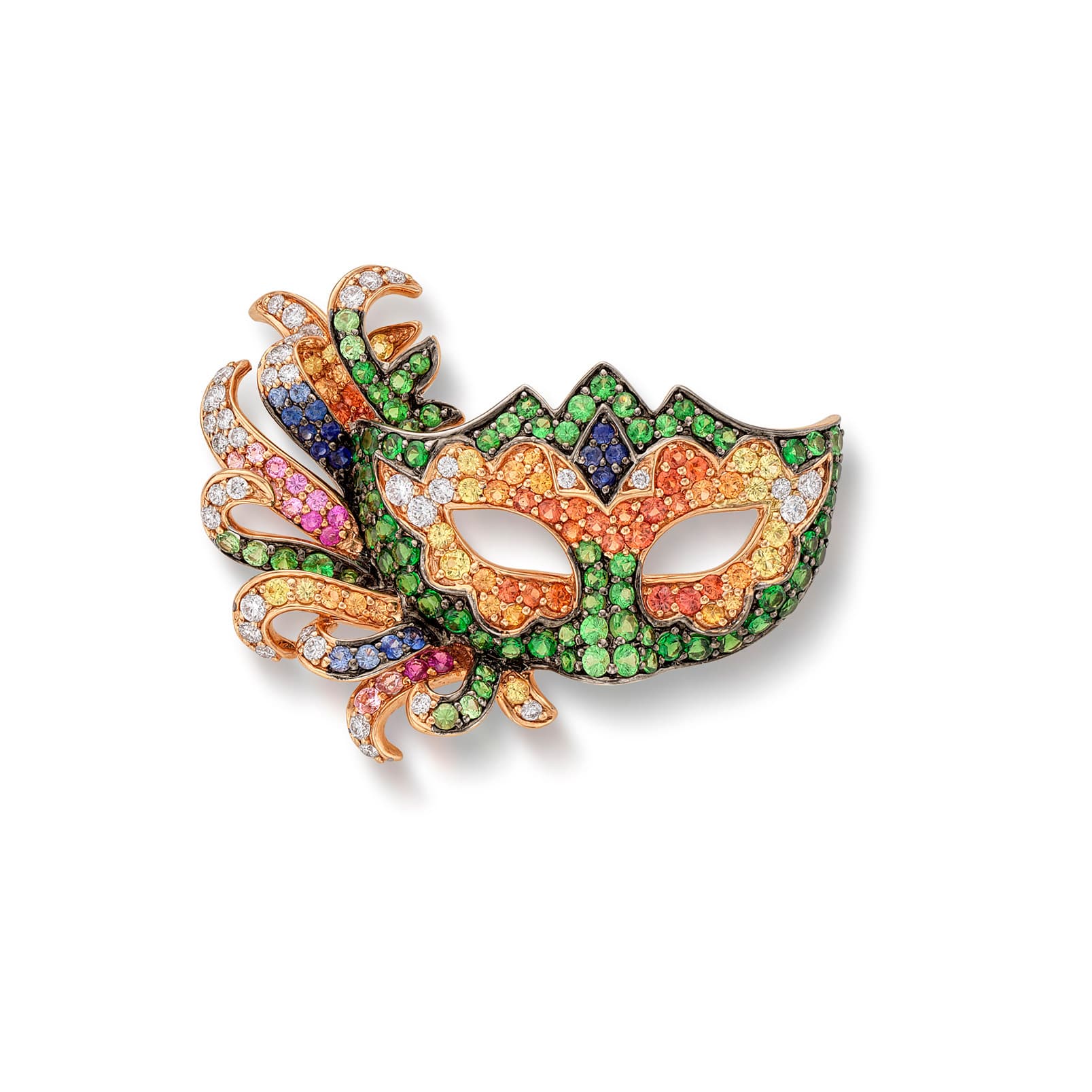 Mardi Gras Mask Brooch Pendant, Carnivale 0