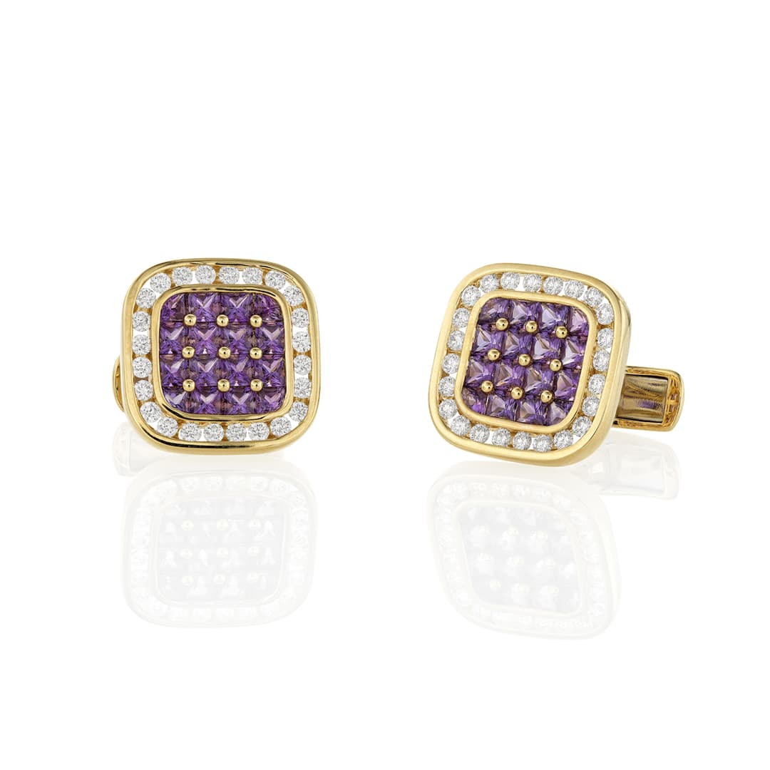 Amethyst and Diamond Cufflinks 0