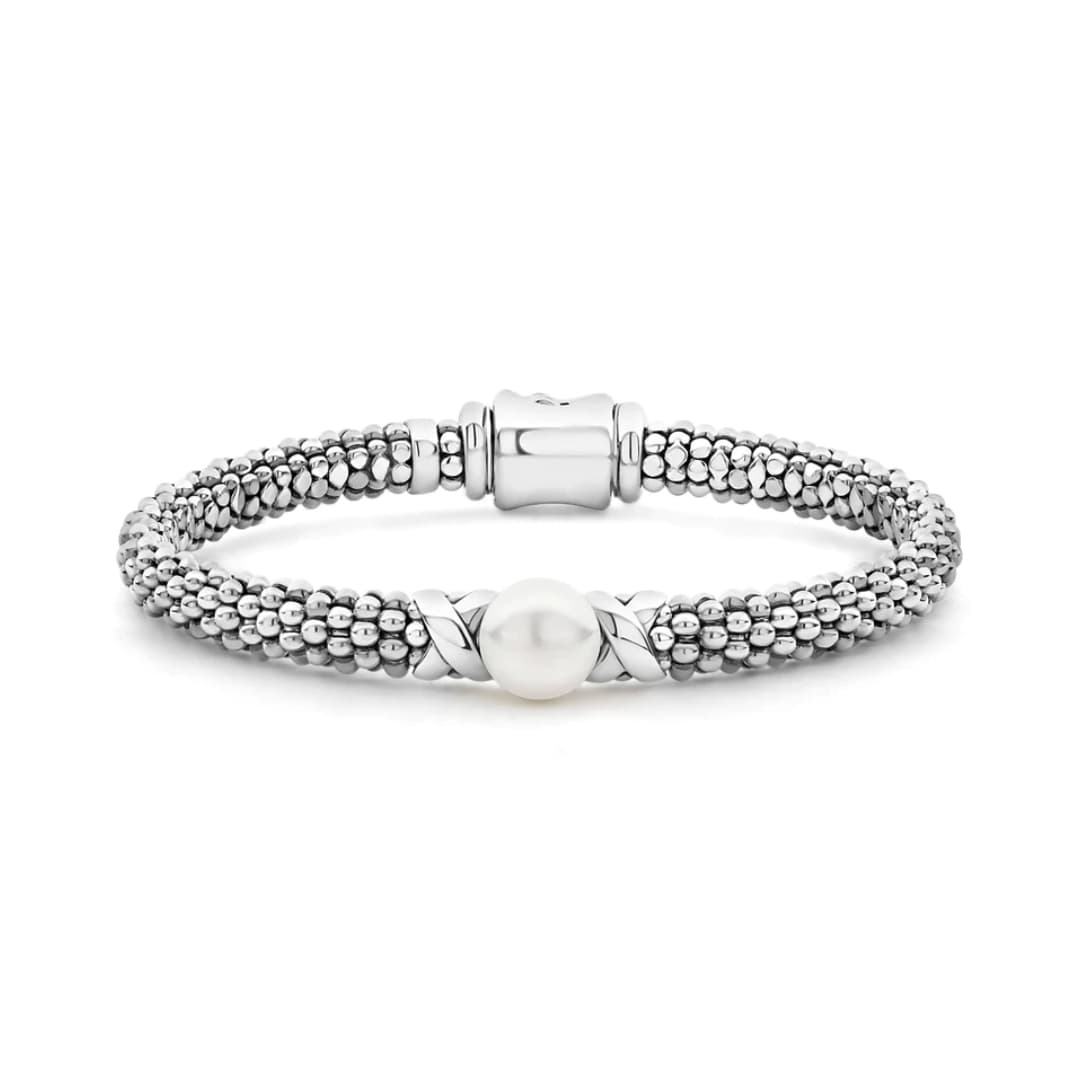 Lagos Luna Silver X Pearl Caviar Bracelet