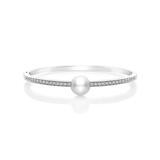 Mikimoto Classic White South Sea Cultured Pearl and Diamond Bracelet 0