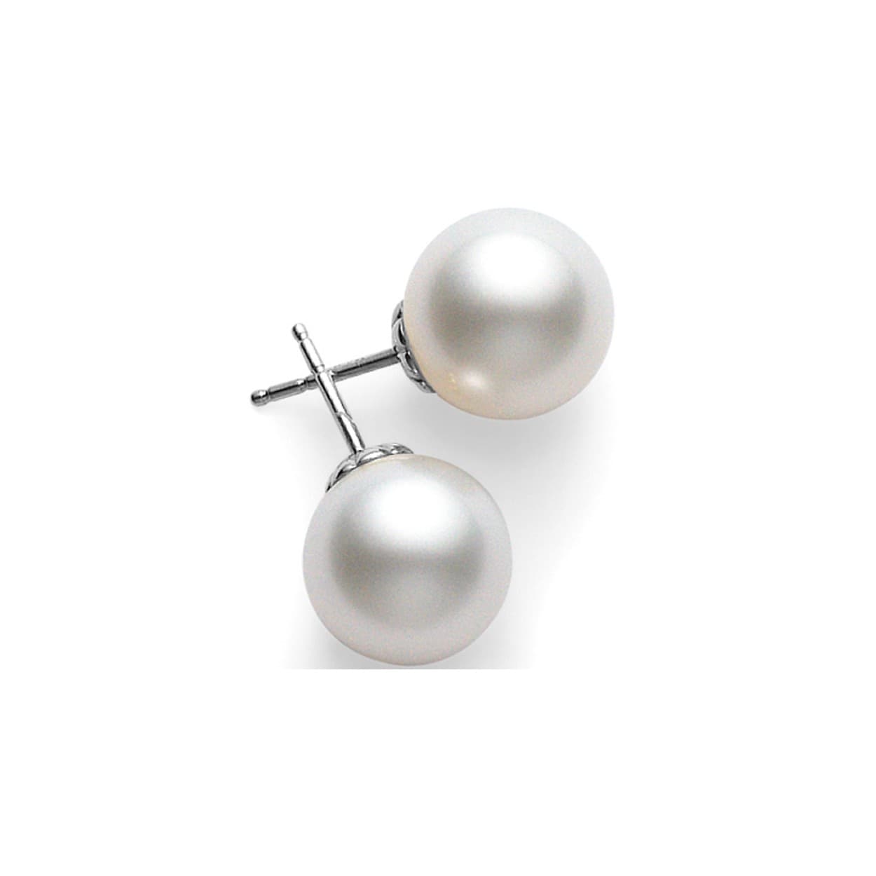 Mikimoto White Gold 11mm White South Sea Pearl Studs 0