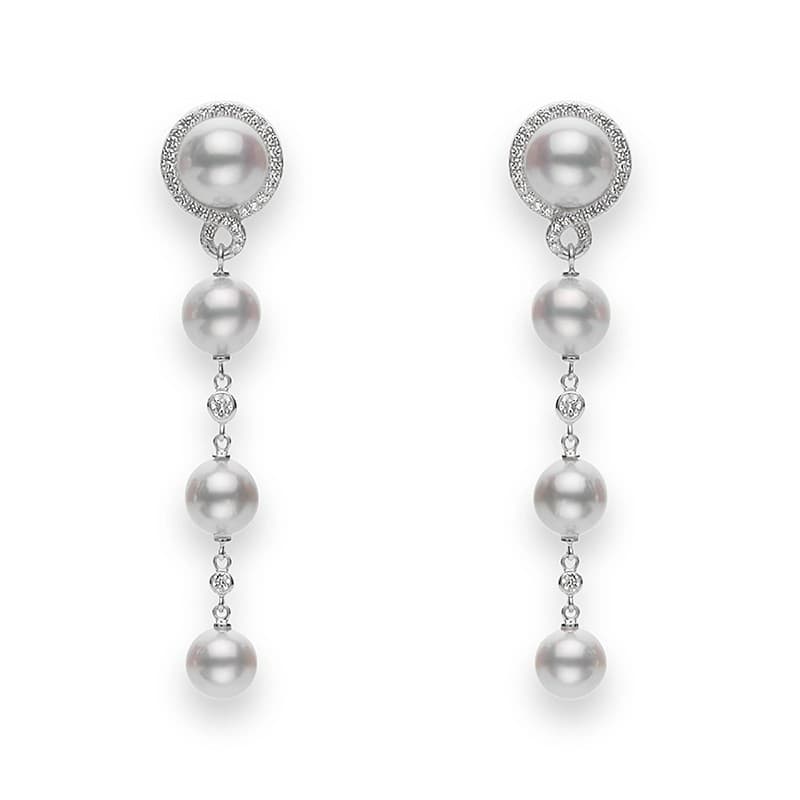 Mikimoto Petit Soleil Akoya Cultured Pearl Drop Earrings