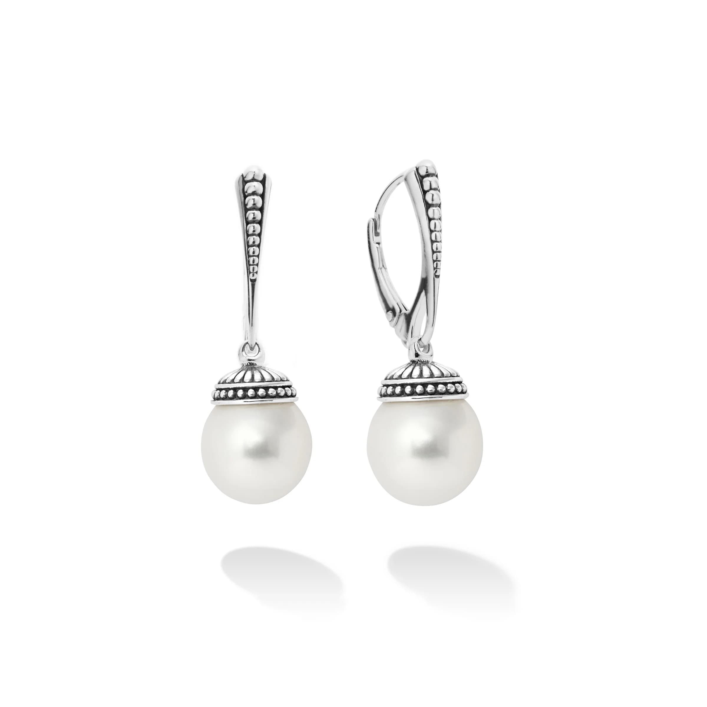 Lagos Luna Drop Pearl Earrings