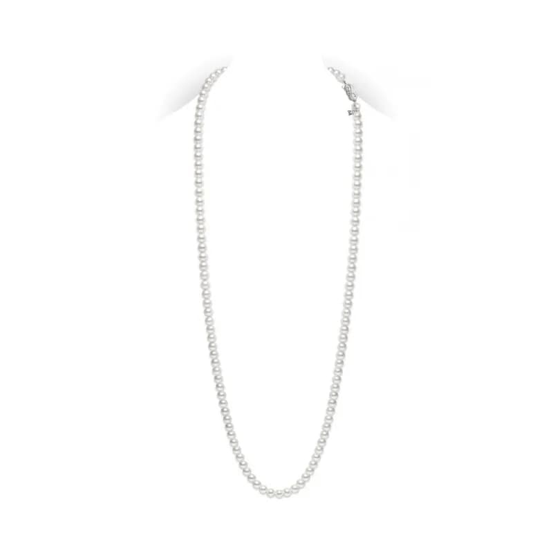 Mikimoto 32" 6.5-6mm Akoya Pearl Strand Necklace with 18K White Gold Clasp