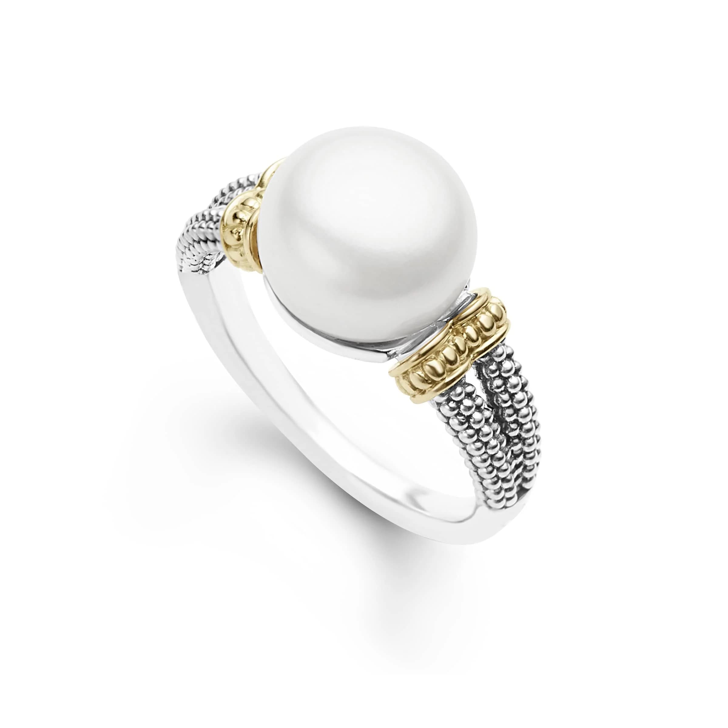 Lagos Luna Caviar Pearl Statement Ring