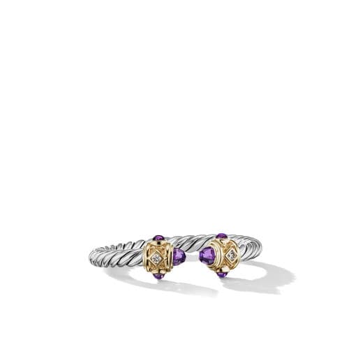 David Yurman Renaissance Cable Ring with Amethyst, size 7