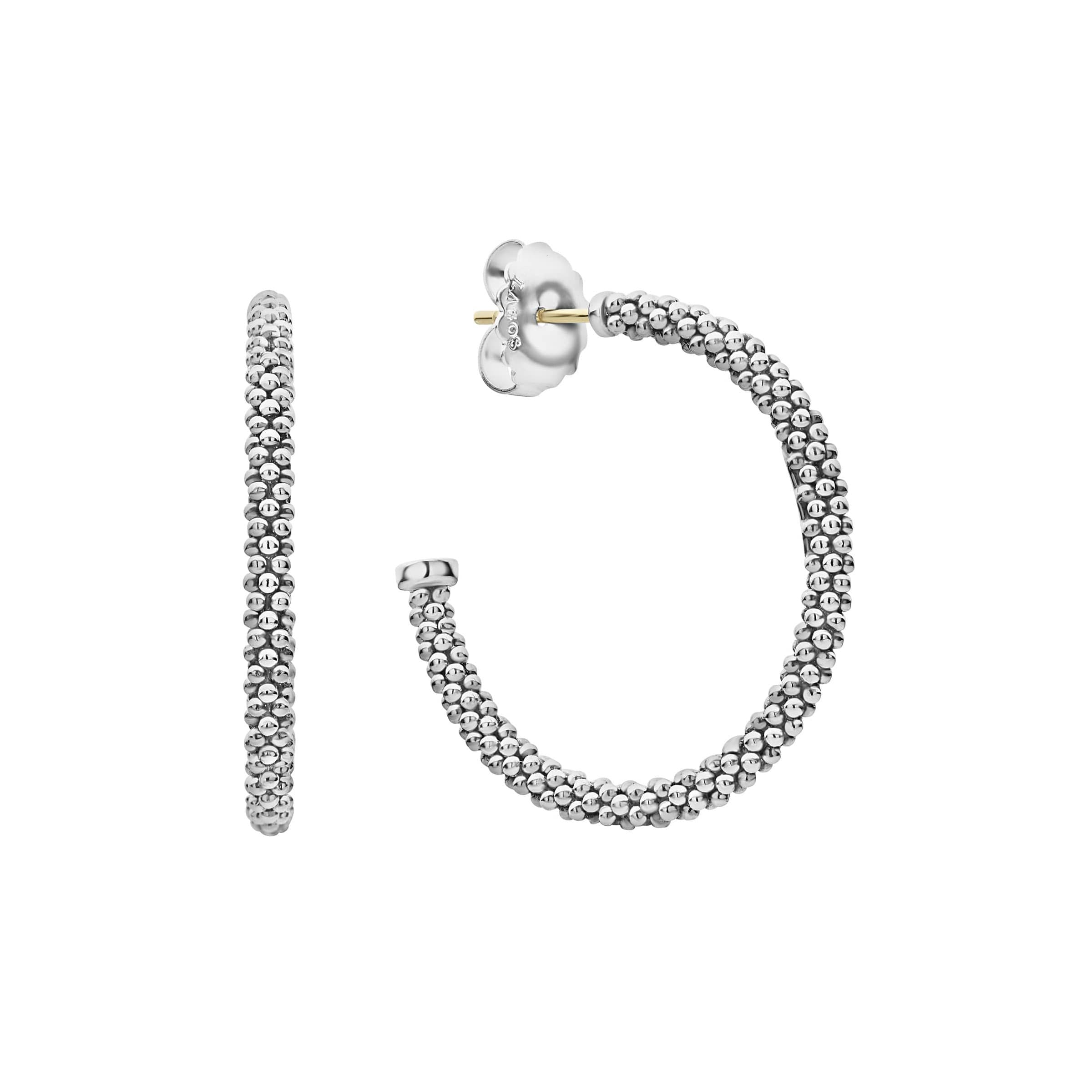 Lagos Signature Caviar Small Caviar Hoop Earrings 0