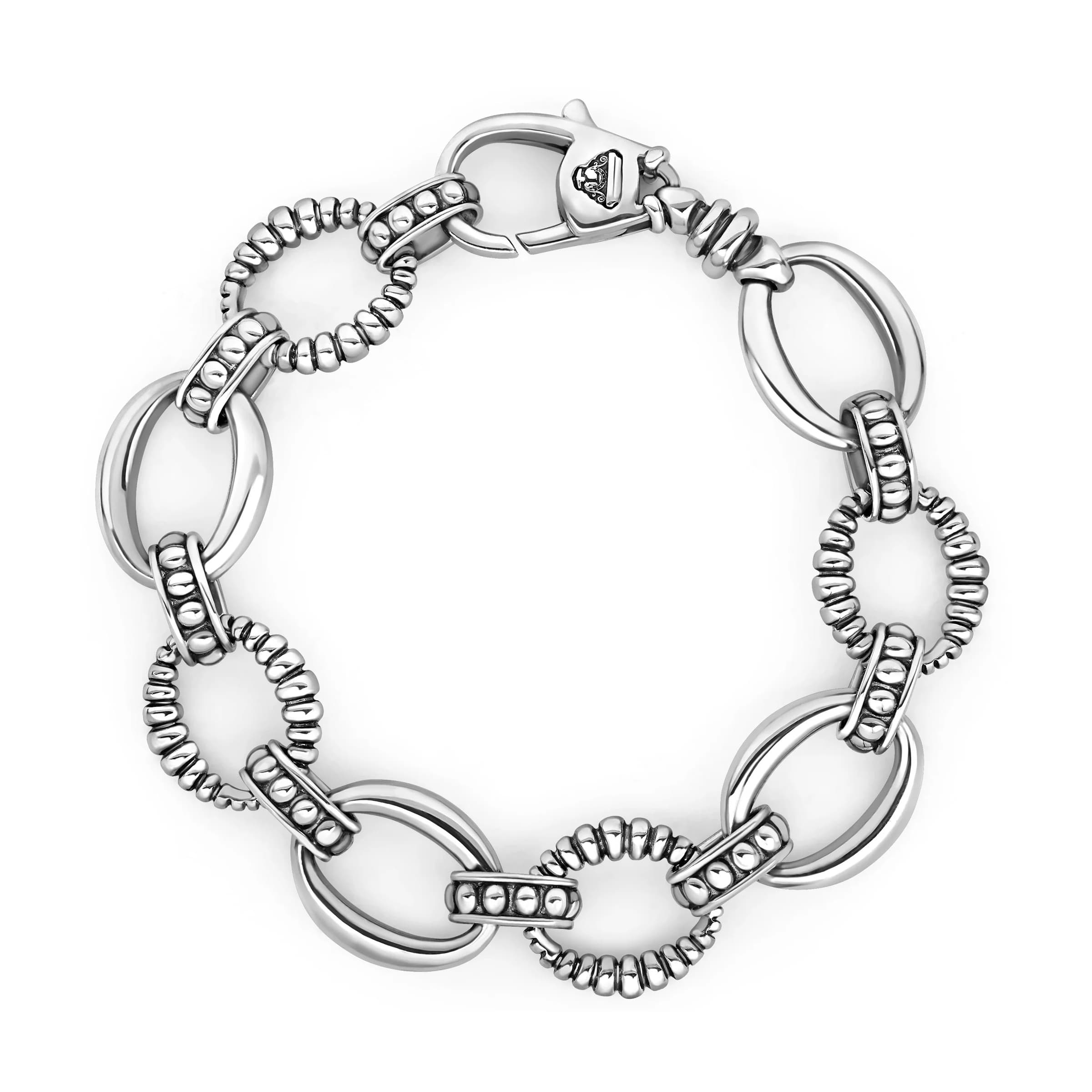 Lagos Signature Caviar Oval Fluted Link Bracelet 0