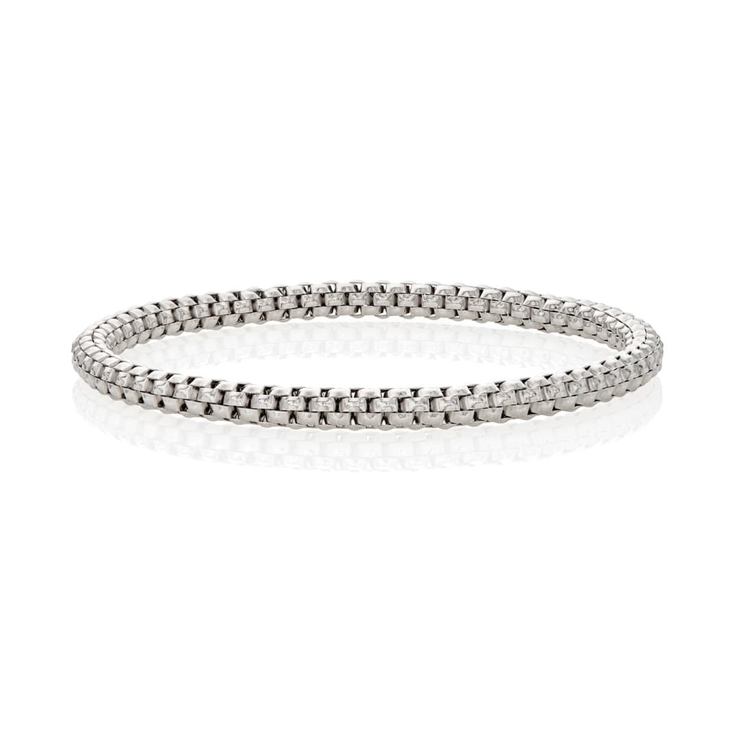 Woven Stretch Bracelet in Sterling Silver