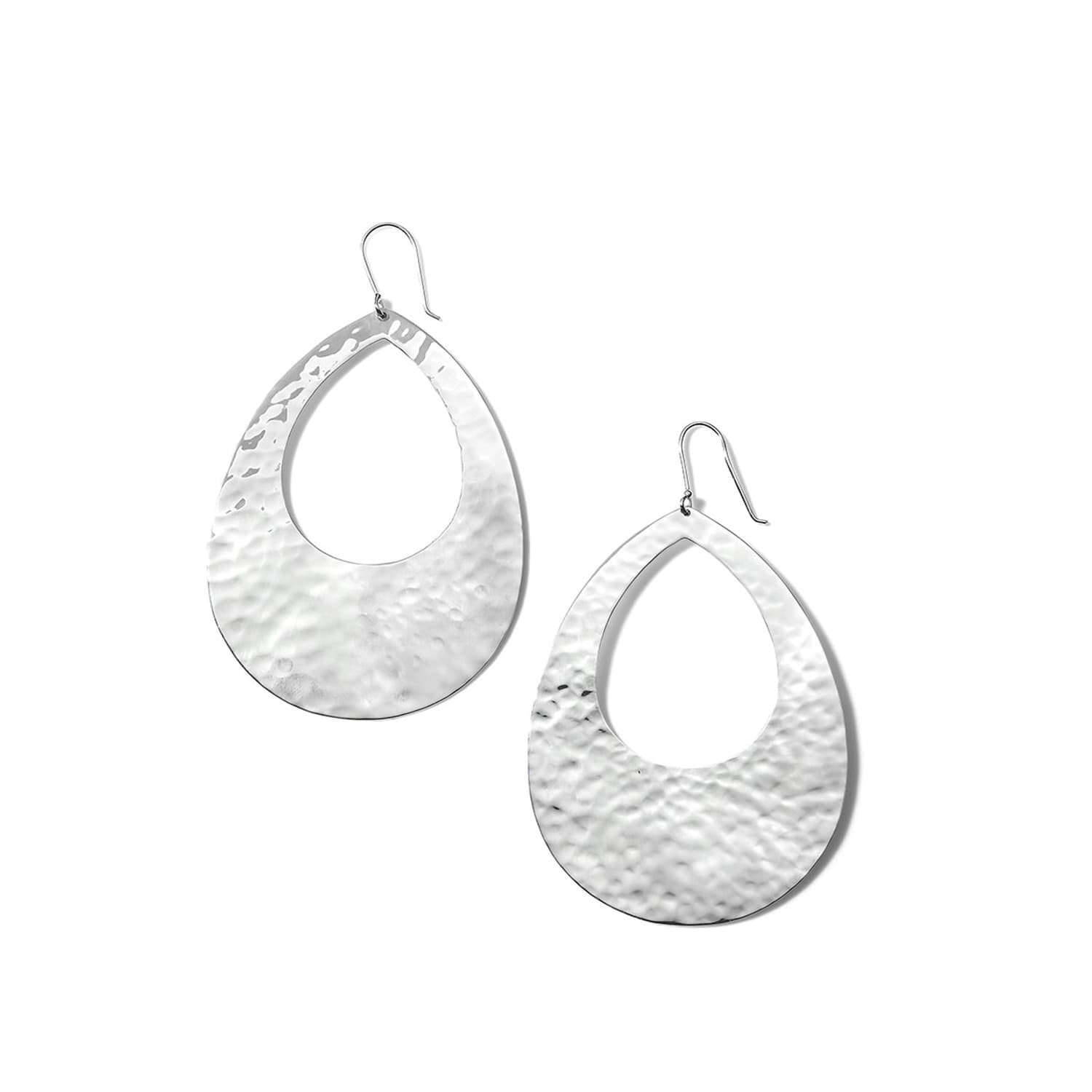 Ippolita Classico Crinkle Large Open Teardrop Earrings 0