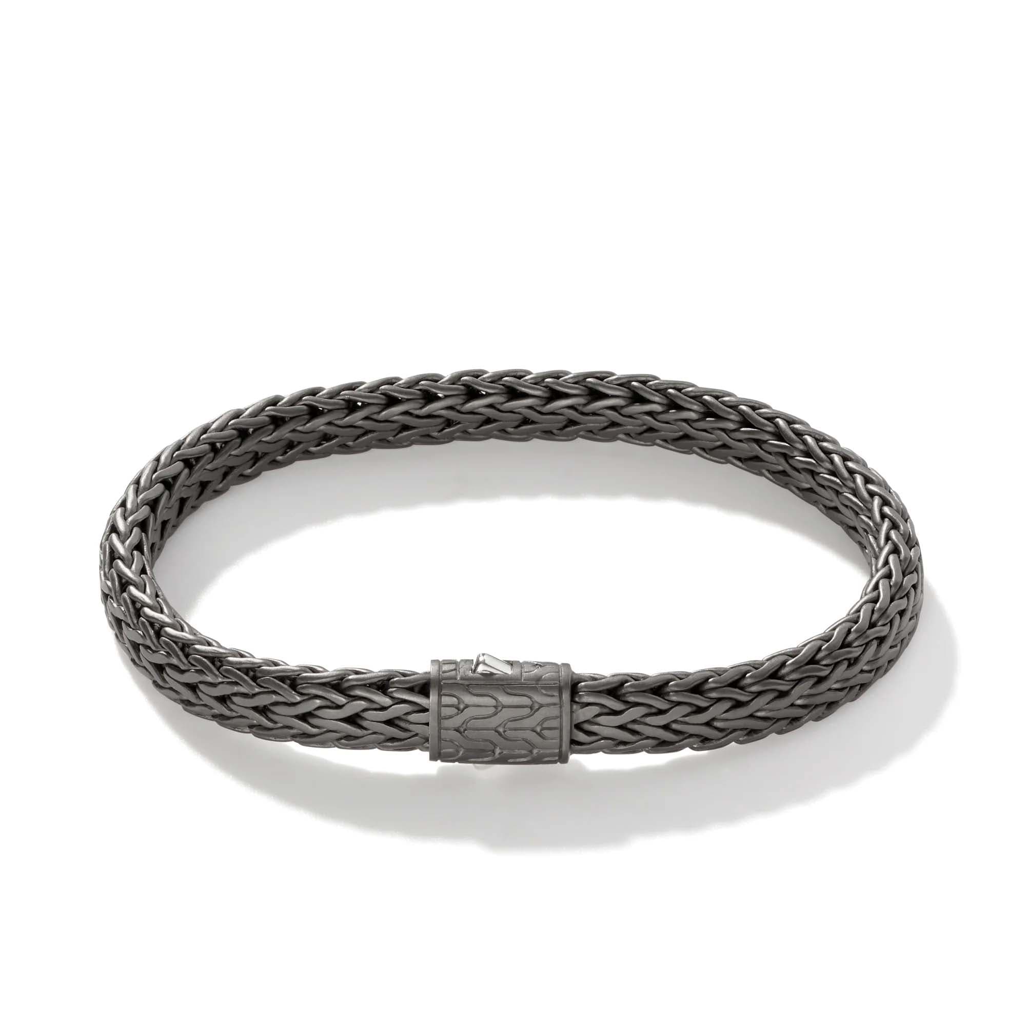 John Hardy 7.5mm Icon Bracelet in Dark Silver