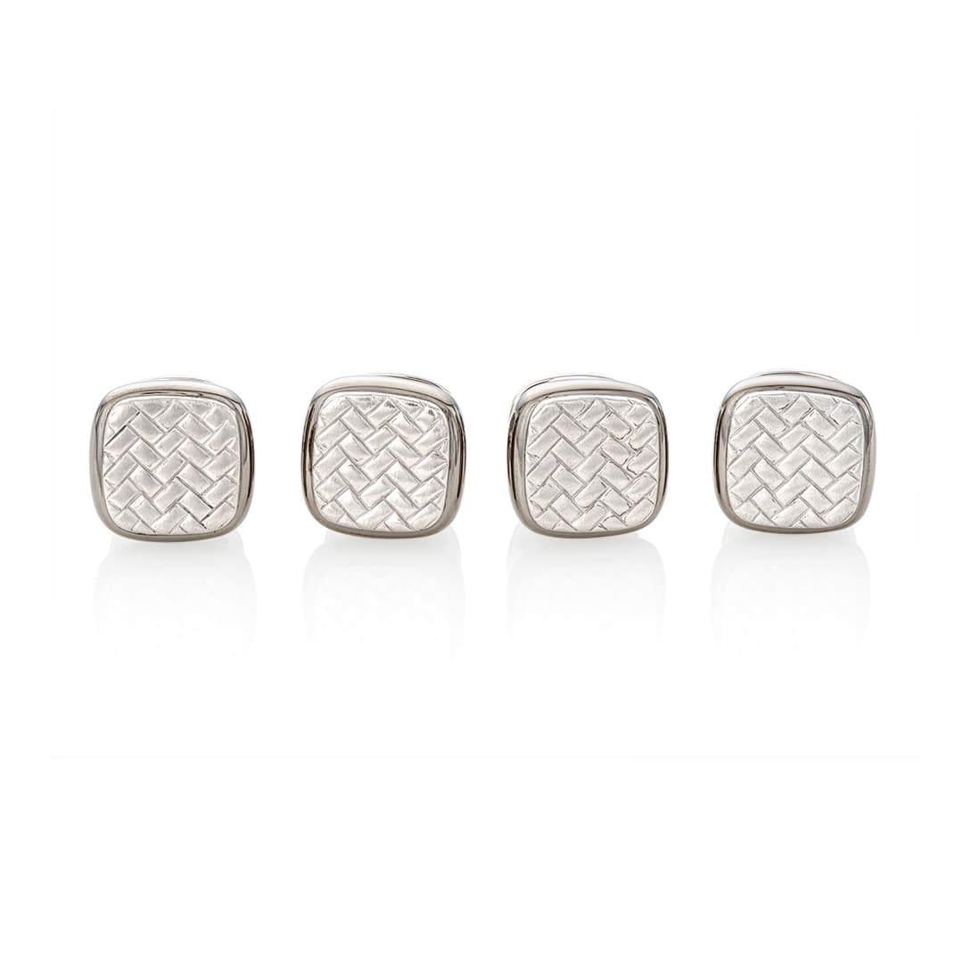 Sterling Silver Woven Style Stud Set