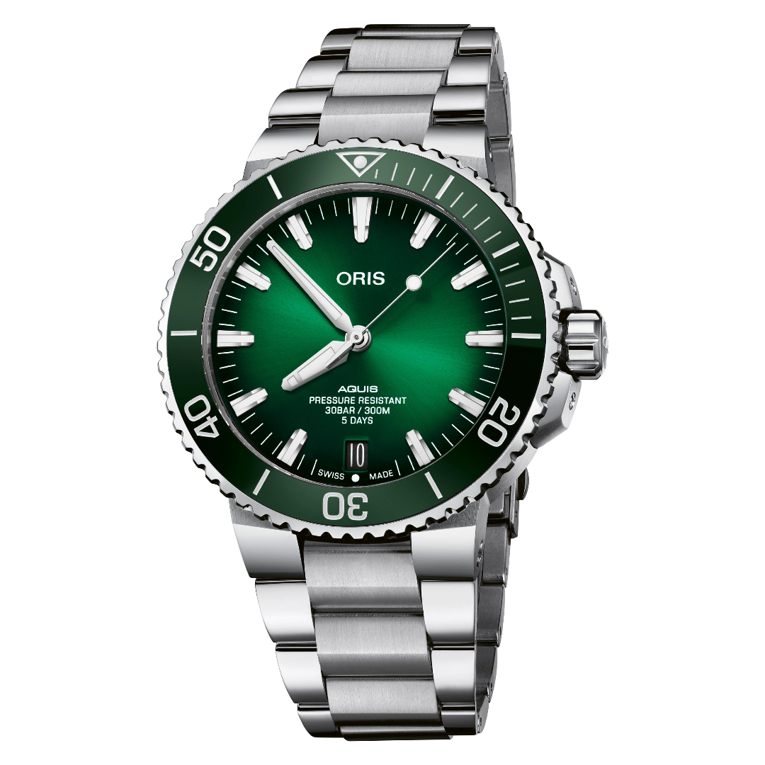 Oris Aquis Date Calibre 400 with Green Dial