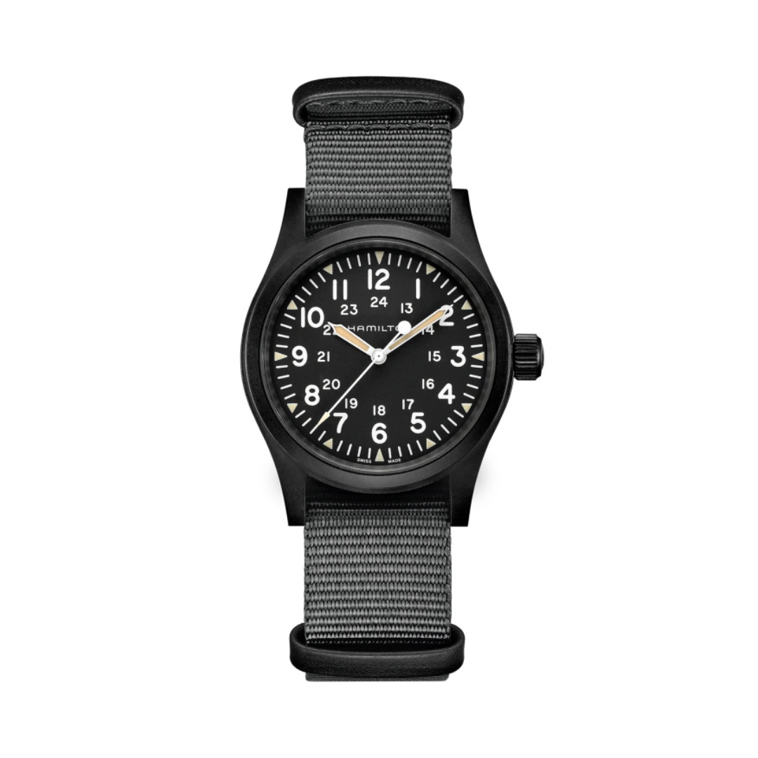 Hamilton Khaki Field Mechanical Watch with Black Dial 0