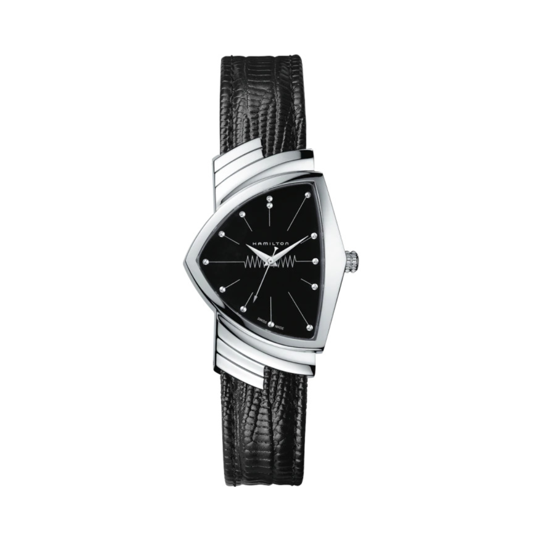 Hamilton Ventura Quartz Watch with Black Dial